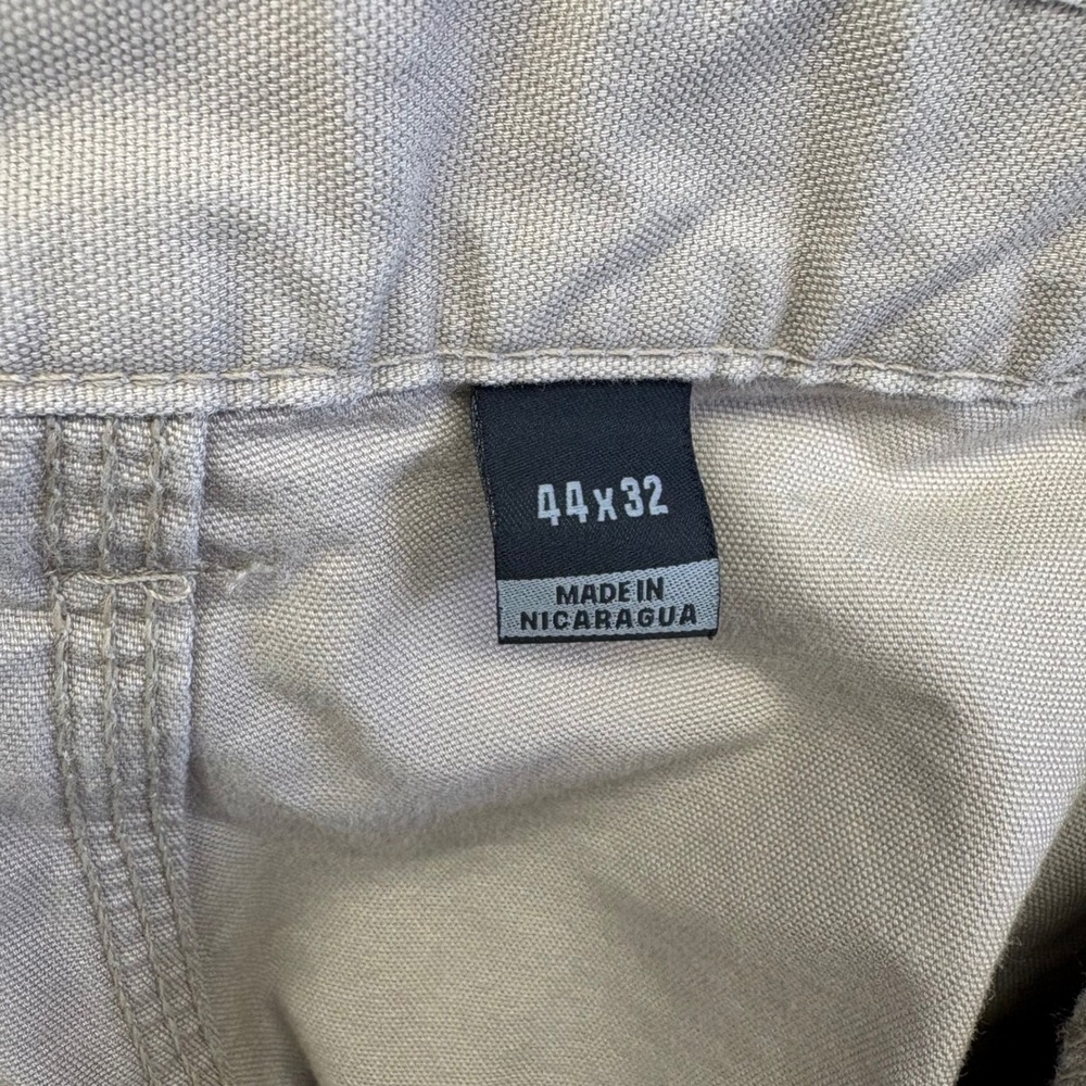 Carhartt Durable Loose Fit Canvas Work Dungaree Pants Tan 44x32 Mens Workwear - Picture 4 of 15